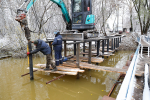 Установка нового моста через Шуваловский канал началась в Нижнем Новгороде