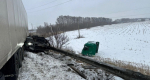 Под Нижним Новгородом столкнулись 3 большегруза и перегородили дорогу