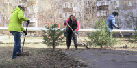 Жители Московского района проводят уборку придомовых территорий - Время Н