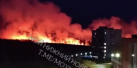 Огонь лесного пожара подбирается к жилым домам в Нижнем Новгороде  - фото 1 - vGorodeN.Ru