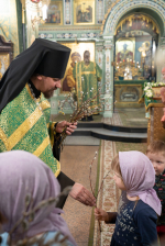 В день праздника Входа Господня в Иерусалим епископ Парамон совершил Божественную литургию в Городецком Феодоровском мужском монастыре