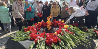 Вечный огонь торжественно зажжен на мемориале Погибшим воинам в Большом Мурашкине - Время Н