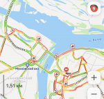 Десятибалльные пробки ожидаются в Нижнем Новгороде вечером 11 июня