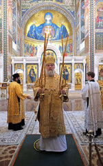 Божественную литургию в Серафимо-Дивеевском монастыре совершил епископ Георгиевский и Прасковейский Николай