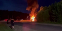 Машина загорелась после жесткого ДТП на Р-158 в Нижегородской области - фото 1 - vGorodeN.Ru