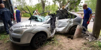 В Заволжье Ford на скорости снес дорожный столб: водитель в тяжелом состоянии - ProGorodNN.Ru