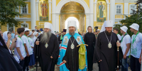 Вечернее богослужение накануне дня памяти преподобного Серафима Саровского - Вознесенский печерский мужской монастырь