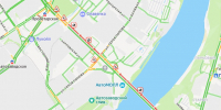 Огромная пробка образовалась у Мызинского моста из-за массового ДТП - фото 1 - vGorodeN.Ru