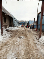 Крыша автопредприятия придавила семь "Газелей" в Нижегородской области