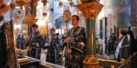Митрополит Нижегородский и Арзамасский Георгий совершил богослужения в Троицком соборе Серафимо-Дивеевского монастыря - Свято-Троицкий Серафимо-Дивеевский монастырь