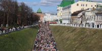 10 тысяч верующих прошли крестным ходом на Пасху в Нижнем Новгороде — фото - НИА Нижний Новгород