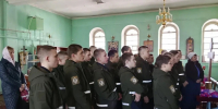 Кадеты корпуса имени генерала армии В. Ф. Маргелова посетили храм в честь Преображения Господня в деревне Шеляухово - Нижегородская епархия