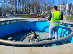 Фонтан расконсервировали в Ленинском районе Нижнего Новгорода