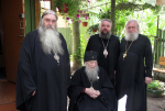 Архиепископ Мелхиседек, епископ Паисий (Юрков), архимандрит Тихон (Затёкин) и протоиерей Николай Ладюк