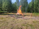 На территории Борского районного лесничества успешно прошли масштабные испытания инновационного средства, предназначенного для создания химических барьеров с целью борьбы с низовыми лесными пожарами