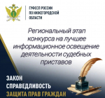 В Нижегородской области проходит региональный этап конкурса на освещение работы судебных приставов