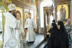 В праздник Преображения Господня управляющий Городецкой епархией возглавил Божественную литургию в Крестовоздвиженском монастыре села Быдреевка