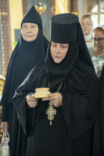 В праздник Преображения Господня управляющий Городецкой епархией возглавил Божественную литургию в Крестовоздвиженском монастыре села Быдреевка